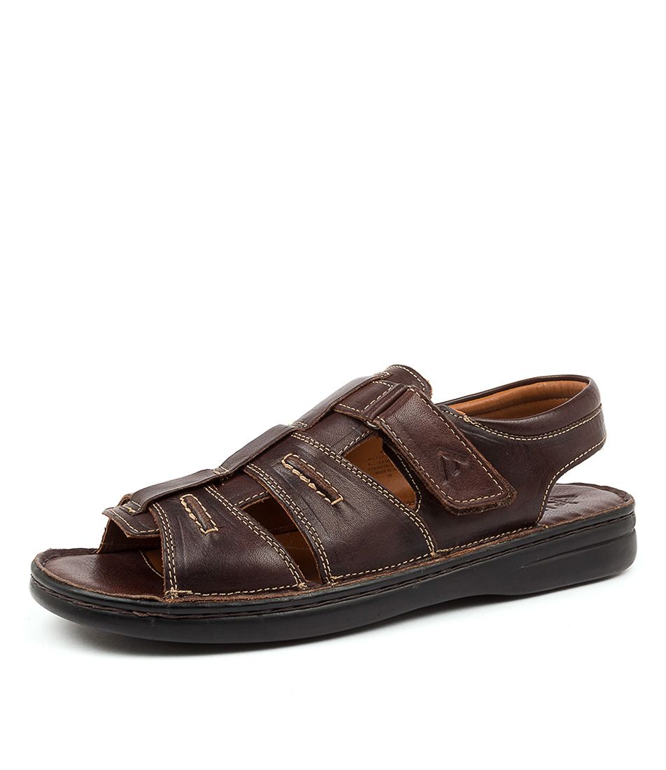 Mythos Brown Tumble Leather Sandals
