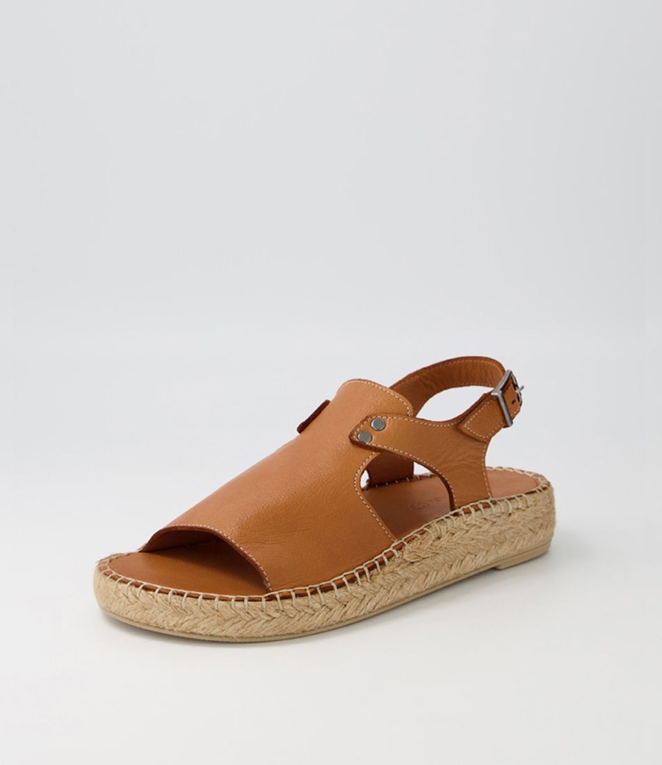 Jelong Tan Leather Espadrilles