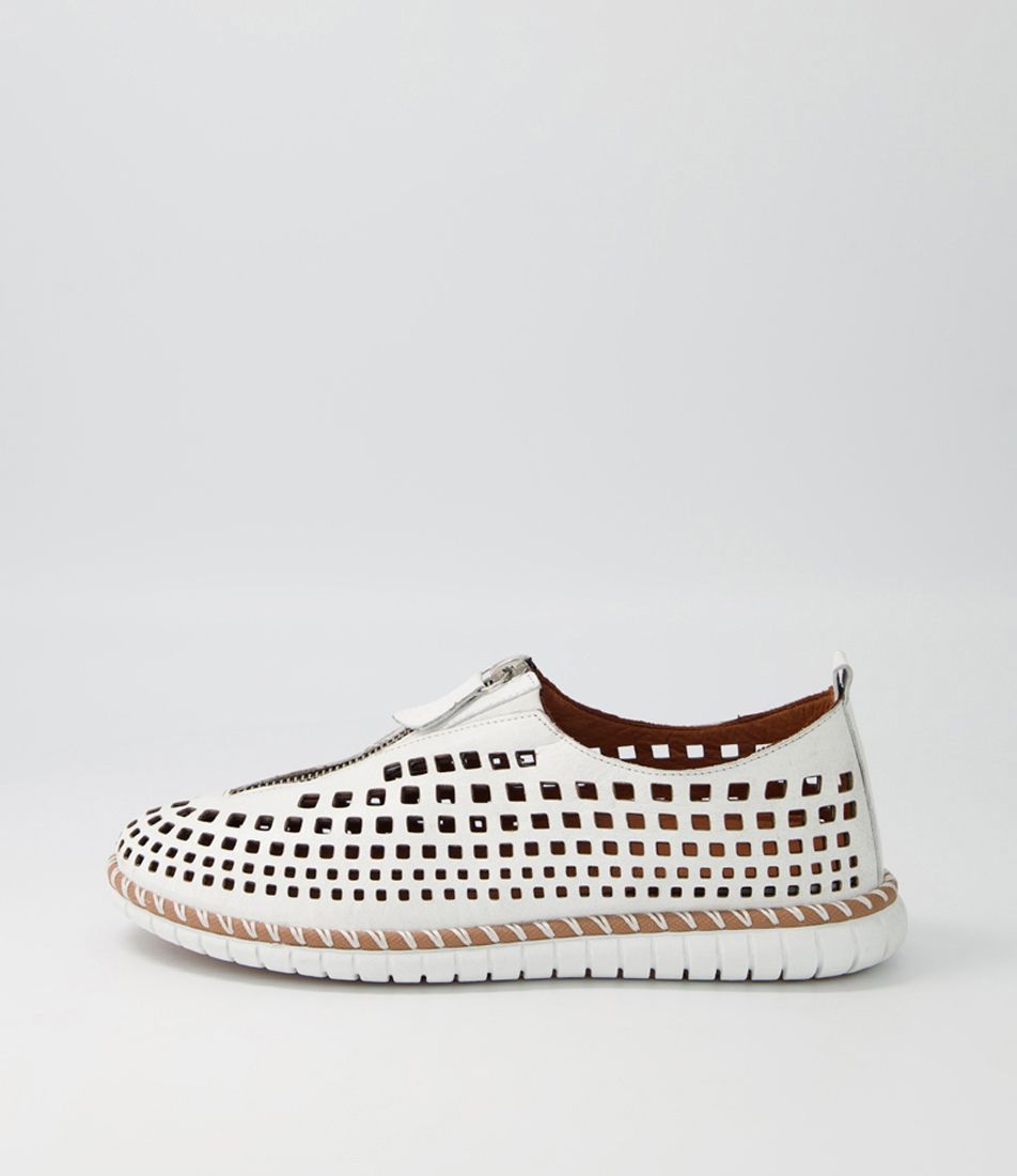 Suppar White Tan Leather Sneakers