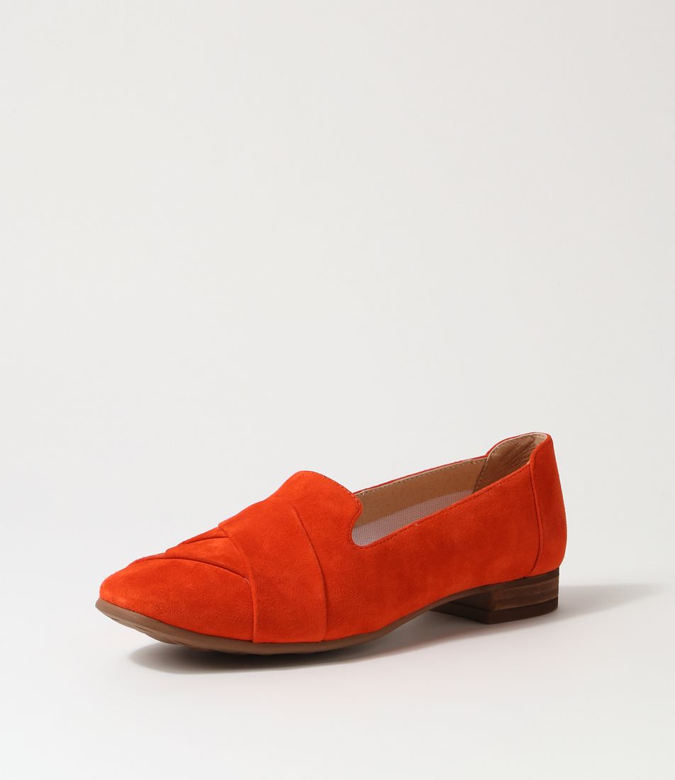 Tilony Orange Suede Loafers