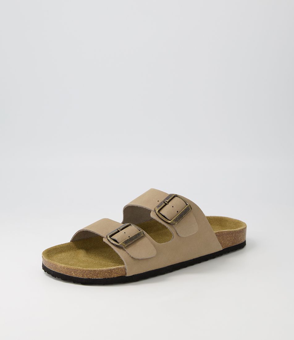 Ridley Taupe Nubuck Slides