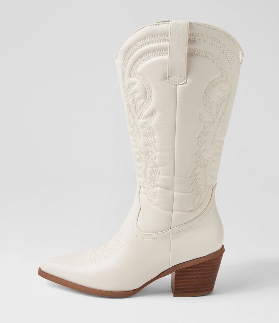 Yodel Milk Knee High Boots