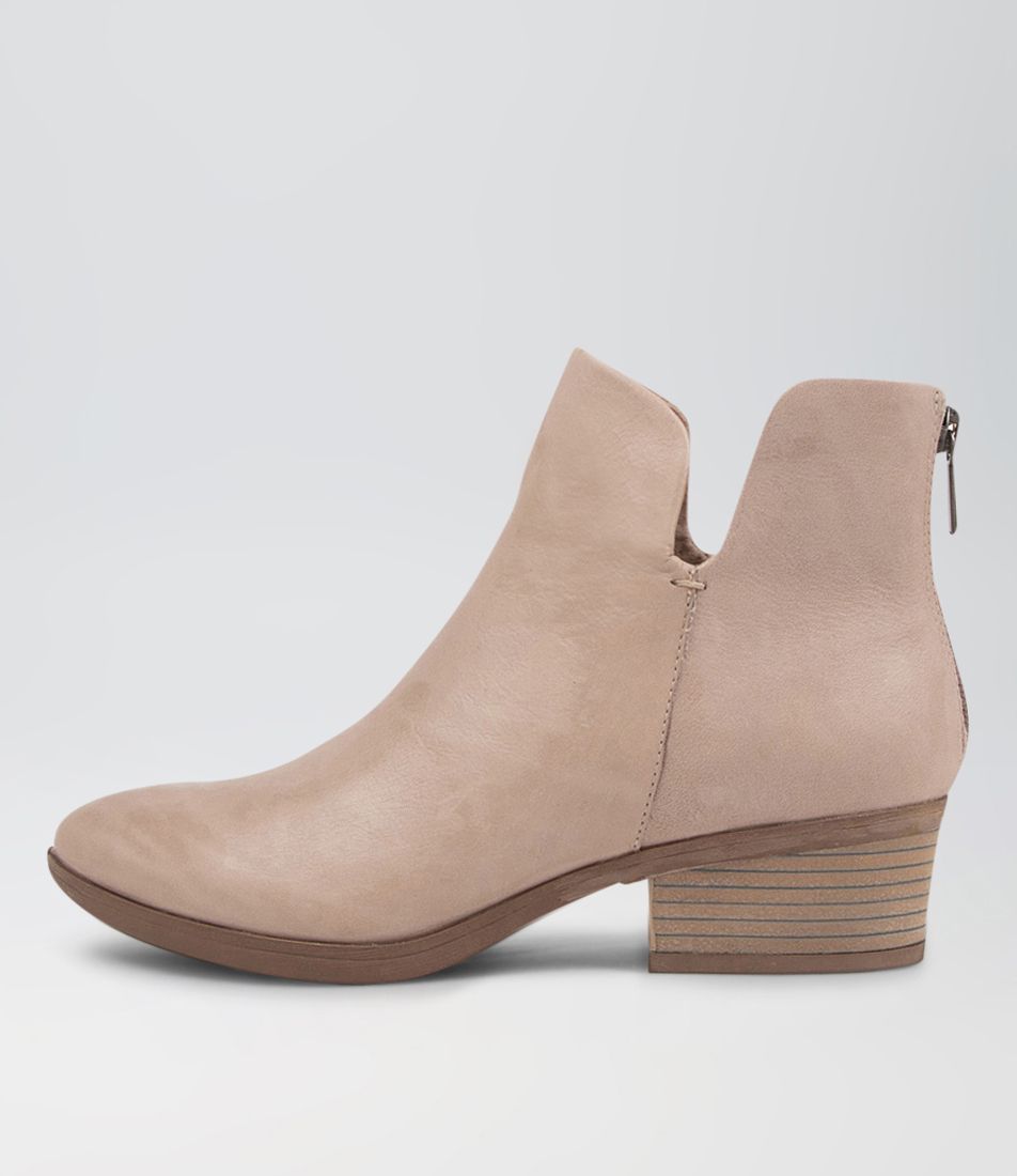 Zhara Dark Stone Leather Lace Up Boots