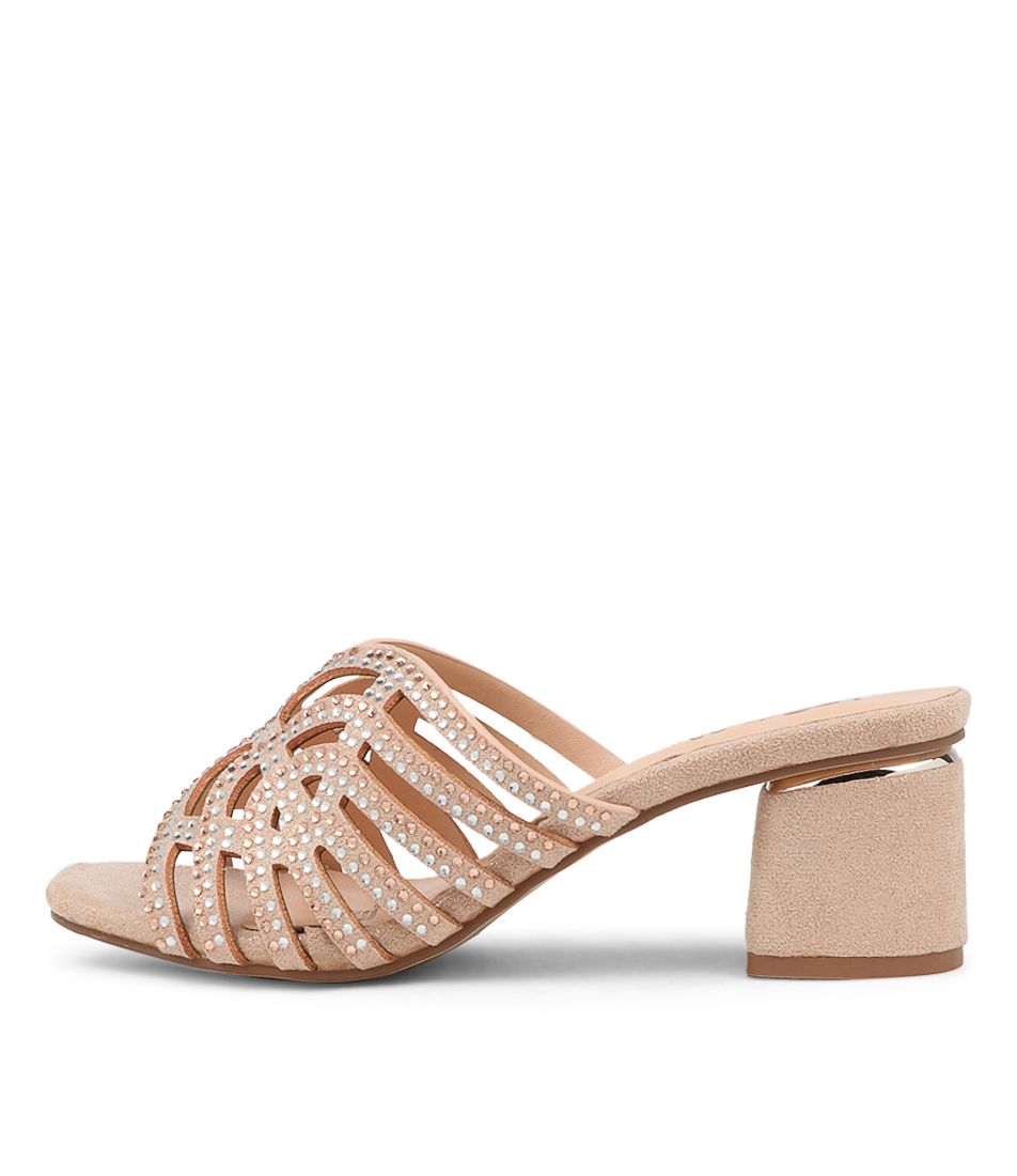 Hilaria Pink Microsuede Sandals