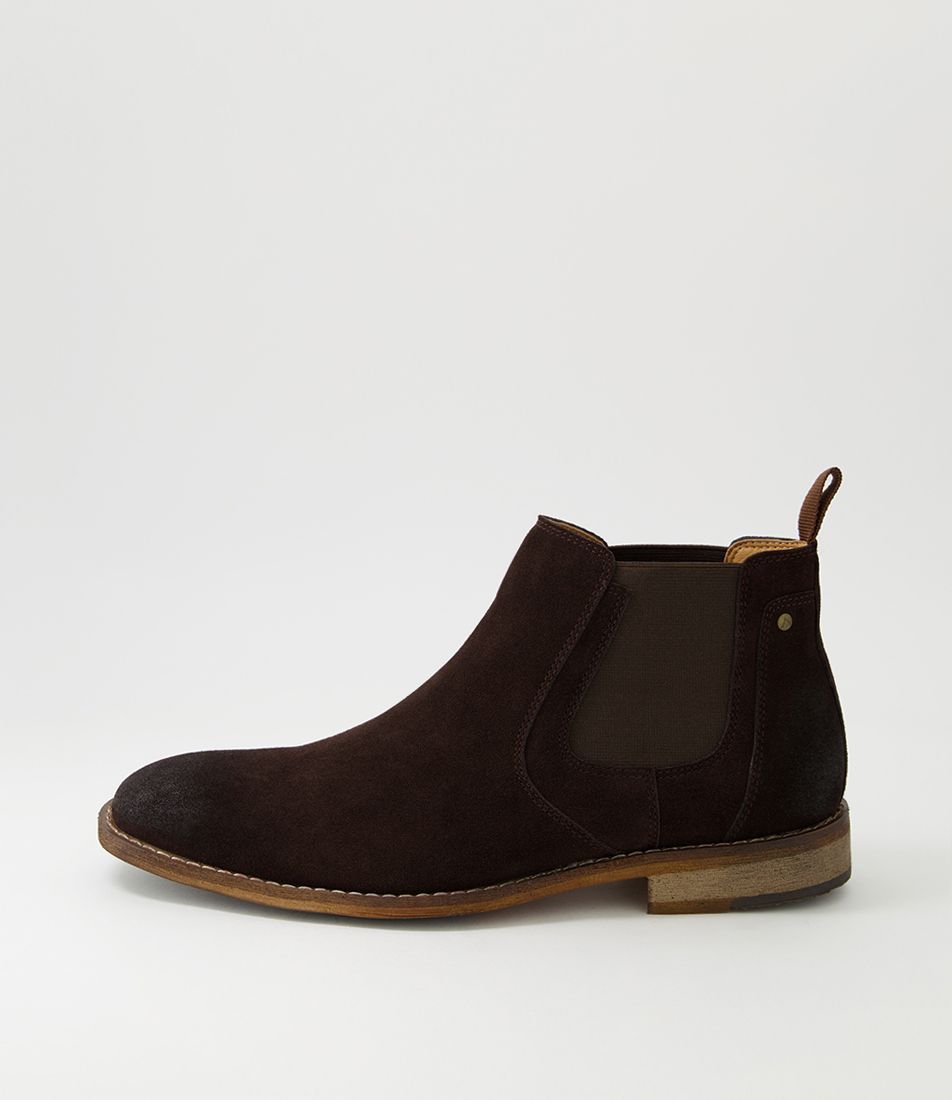 Ethol Dark Brown Suede Chelsea Boots