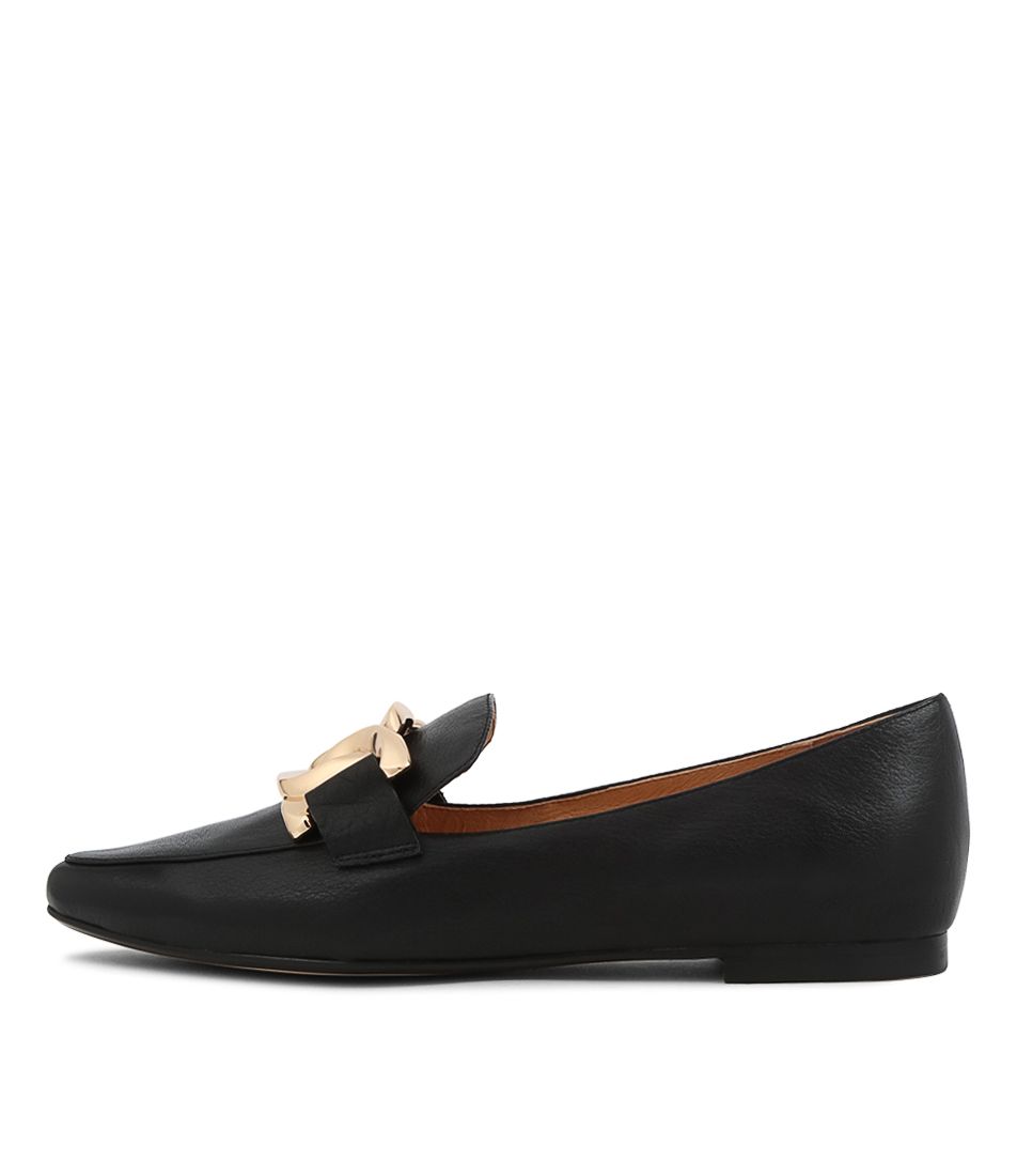 Socoro Black Leather Loafers