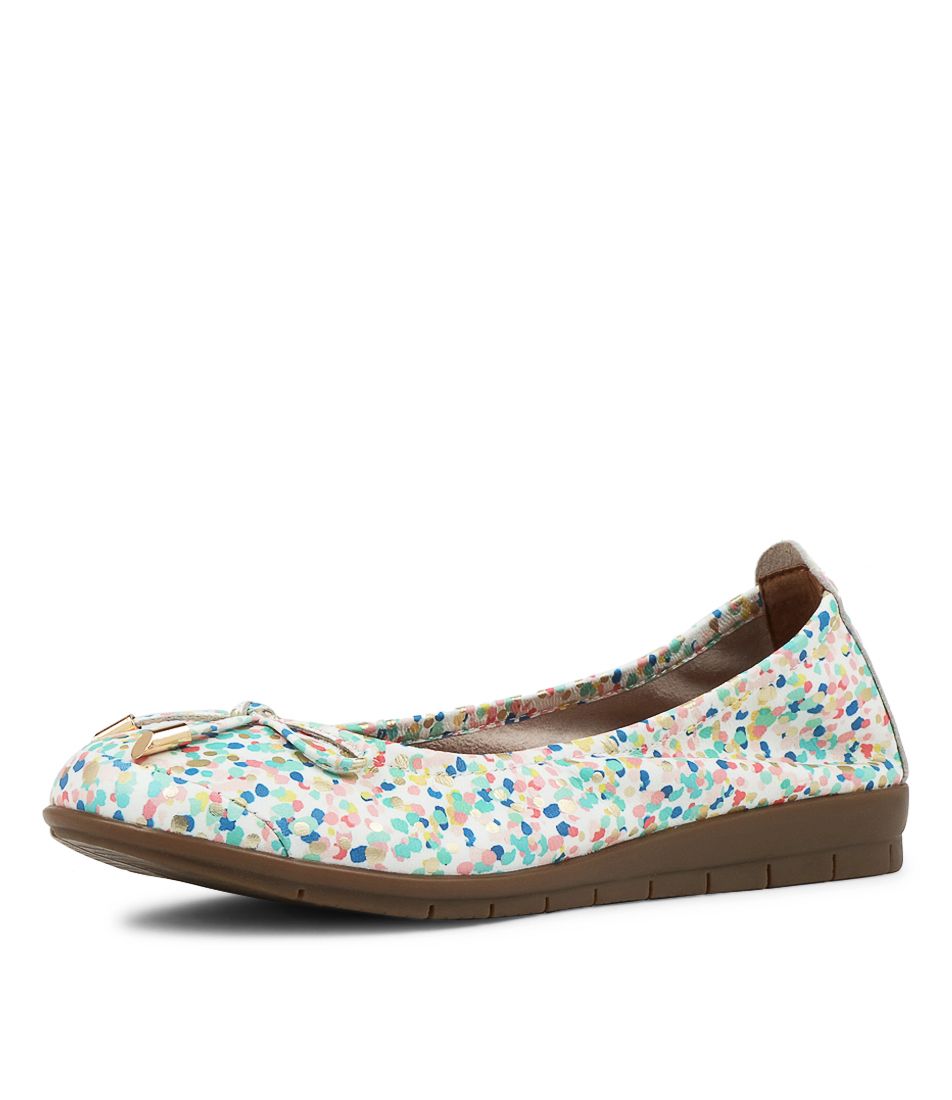 Flex3 Confetti Gum Sole Leather Ballets