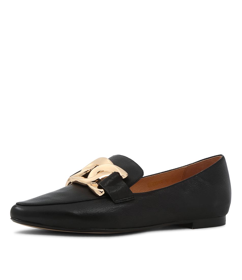 Socoro Black Leather Loafers