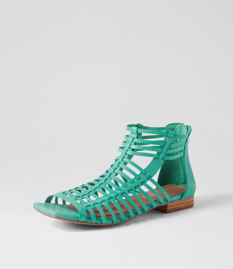Kretta Light Emerald Leather Sandals