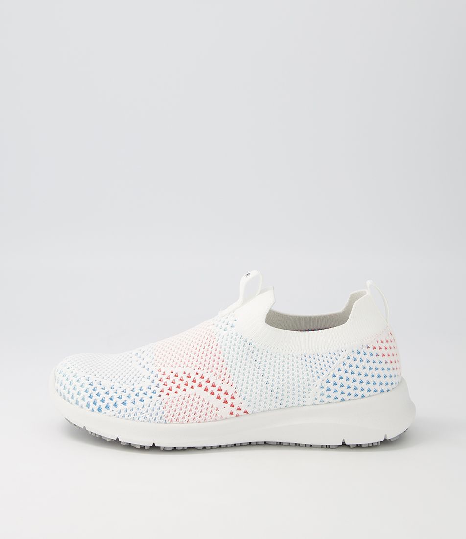 Kaylahs White Pastel Recycled Knit Sneakers