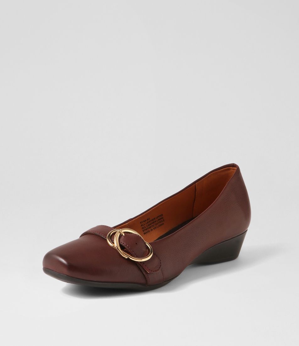 Ryan Wine Leather Heels