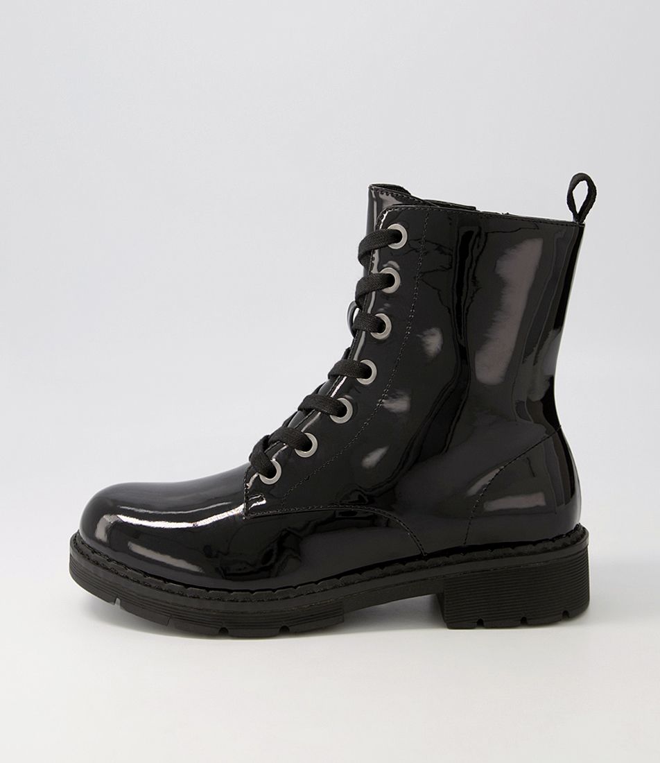 Anabelo2 Black Patent Pu Ankle Boots