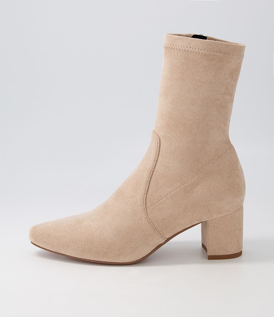 Linta Putty Stretch Microsuede Ankle Boots