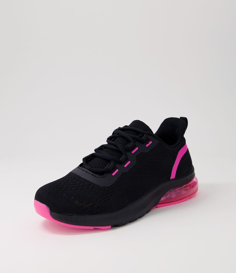 Bubble Black Knit Sneakers