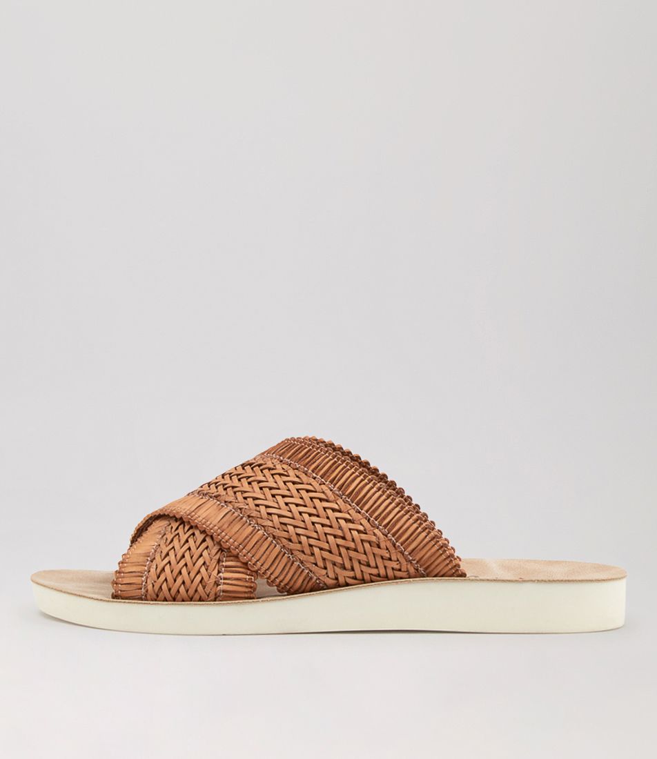 Niltie Tan Weave Slides