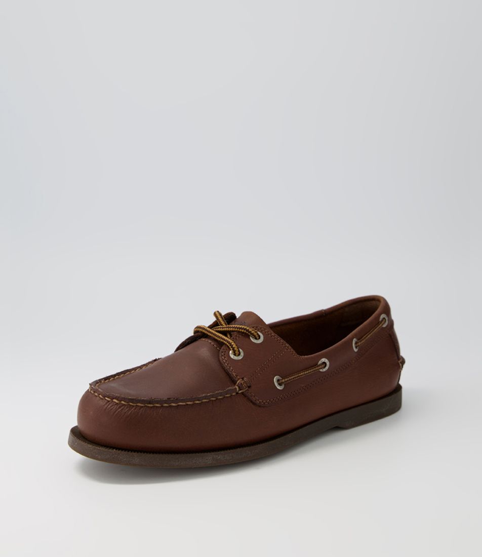 Anchor Rust Leather Boat Shoes