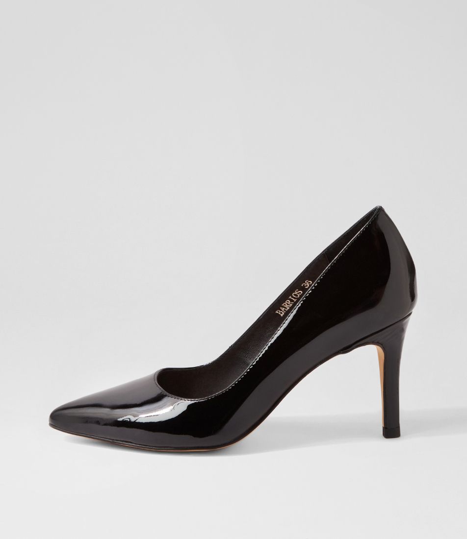 Barrios Black Patent Leather Pump Heels