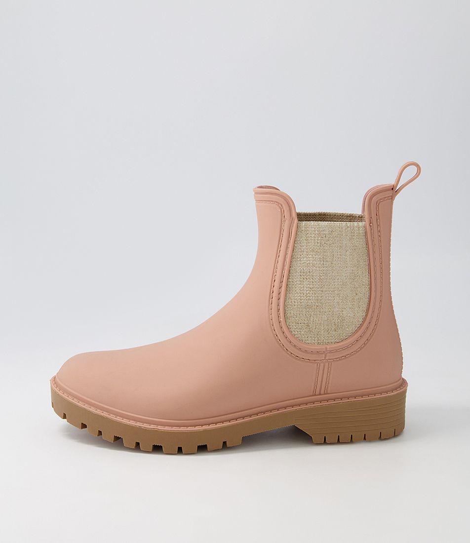 Laurina Blush Gumboot Chelsea Boots