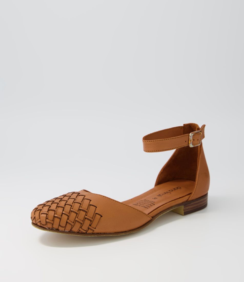 Remery Tan Leather Flat Shoes