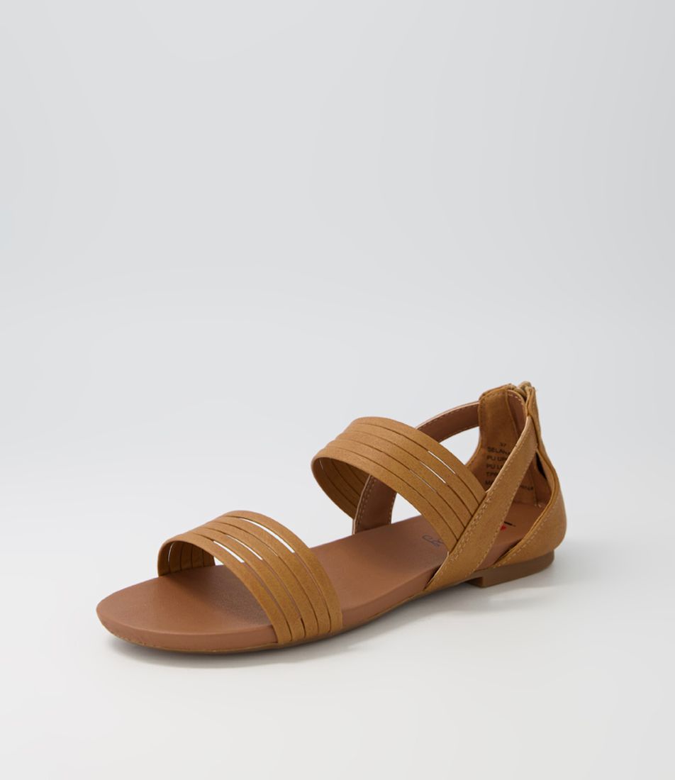 Selana Tan Smooth Sandals