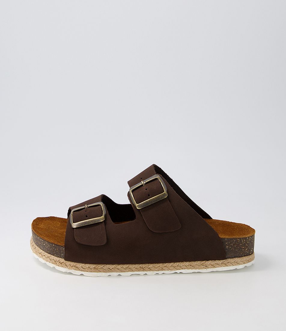 Iwion Brown Nubuck Sandals