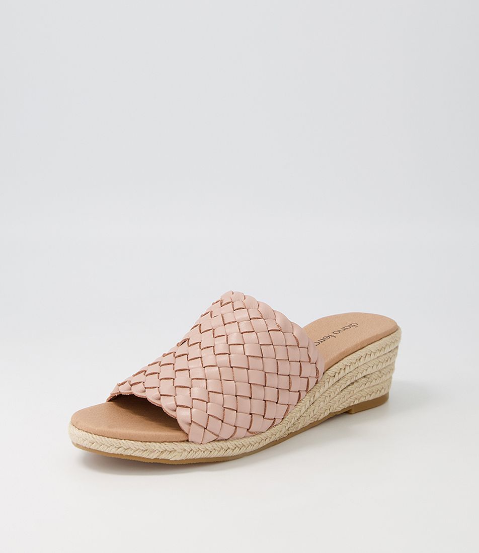 Heede Blush Leather Slides