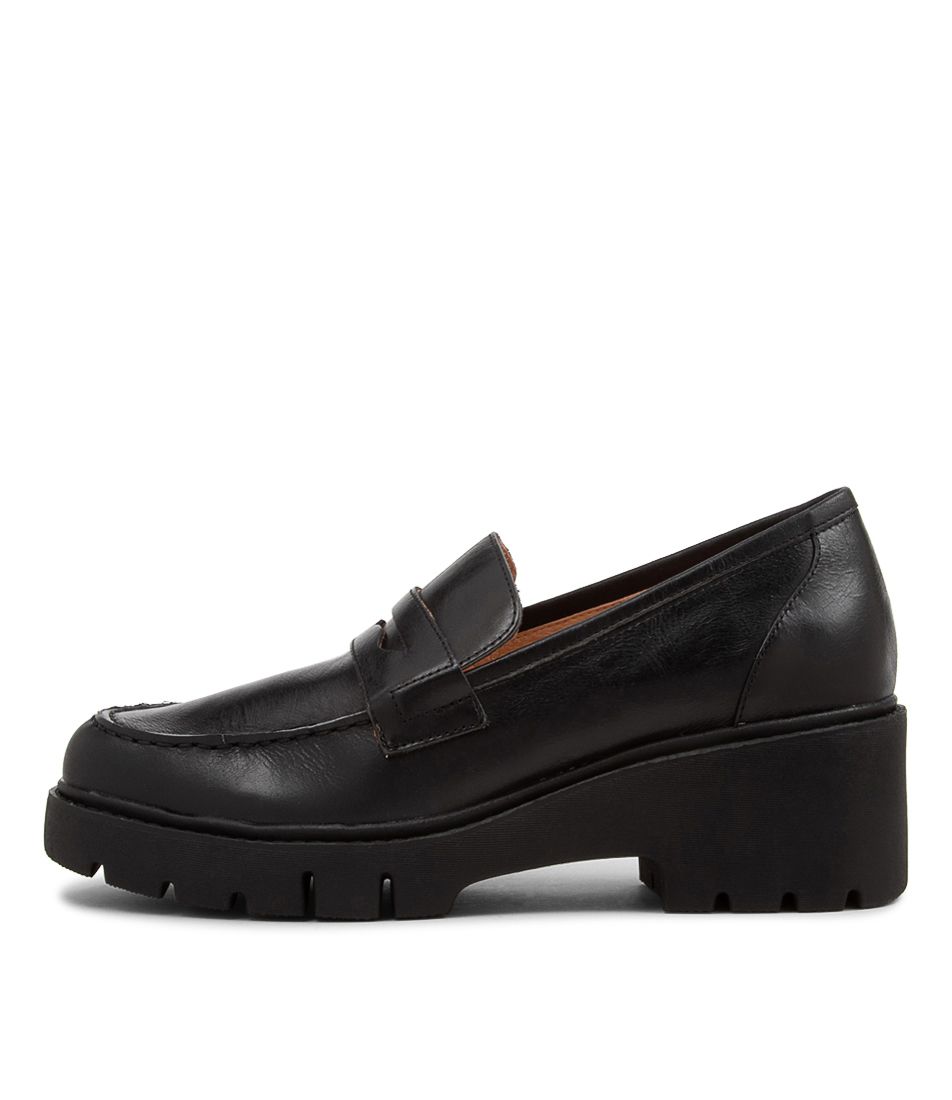 Xainay Black Leather Heels