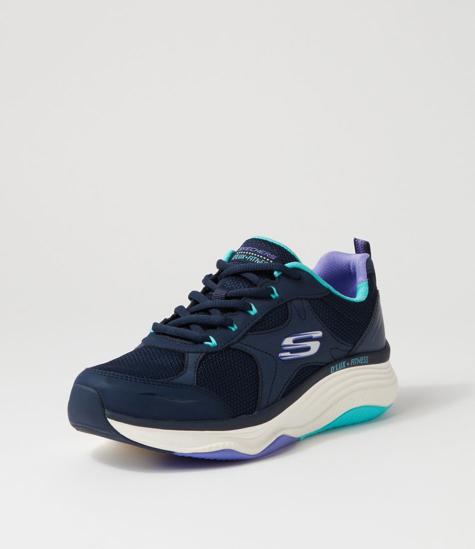 D'Lux Fitness Navy Multi Leather Sneakers