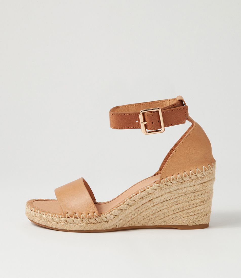 Gonice Cappuccino Tan Leather Espadrilles