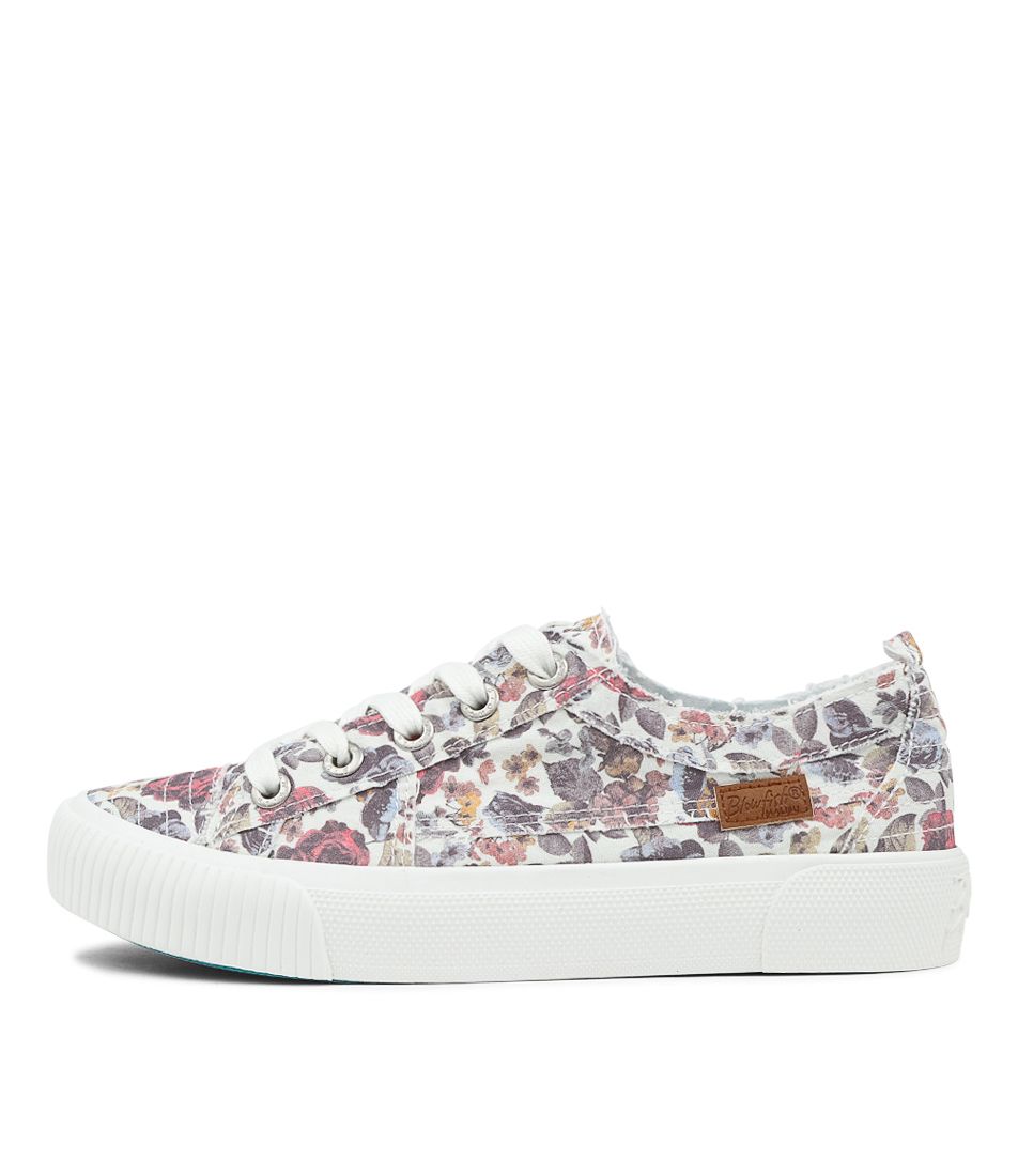 Clay Off White Floral Canvas Sneakers
