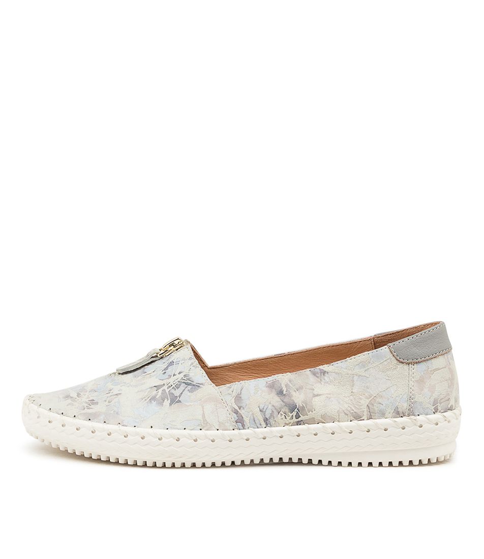 WANDIE GREY SPRAY PAINT MISTY LEATHER SHOES