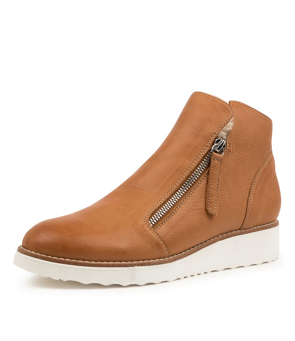 OPAL DK TAN-BEIGE LEATHER