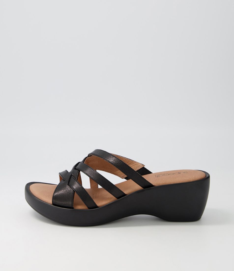 Ballet Black Leather Sandals
