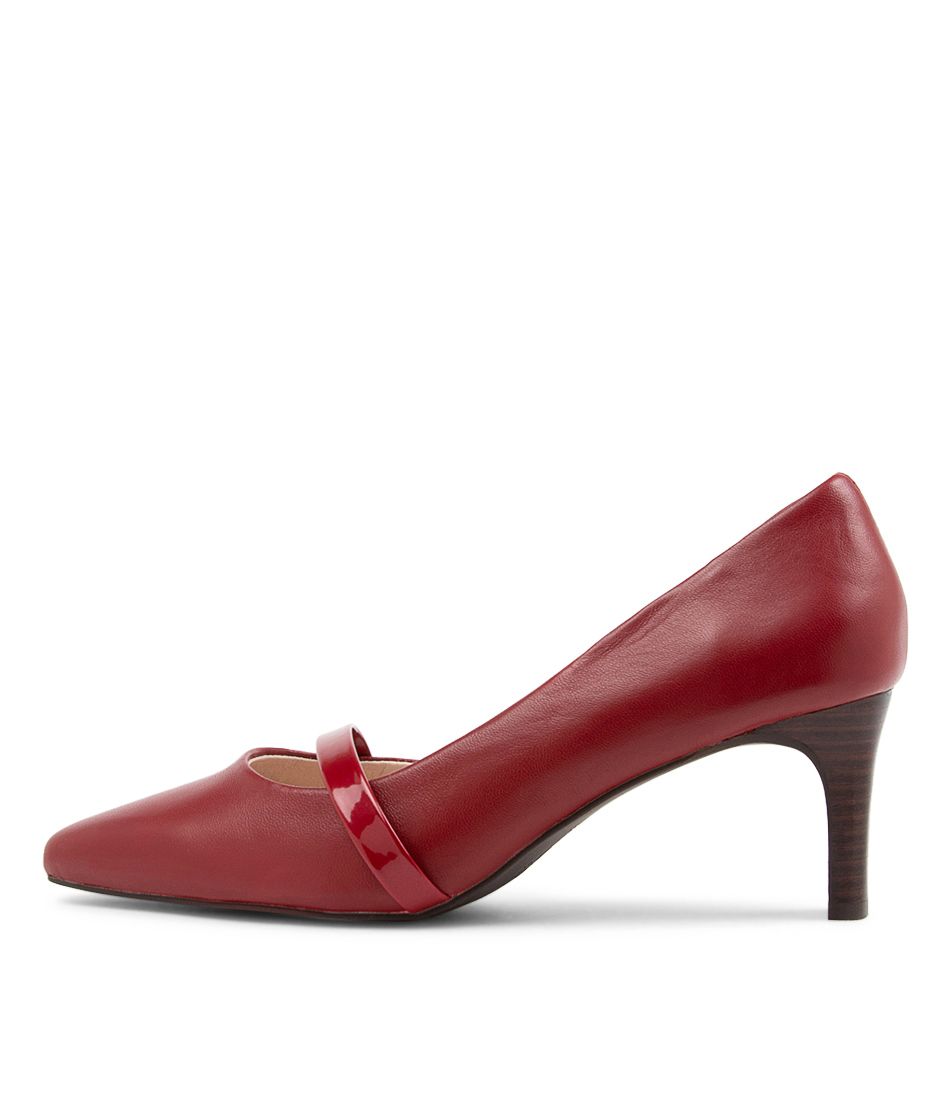 Narda2 Red Leather Patent Heels