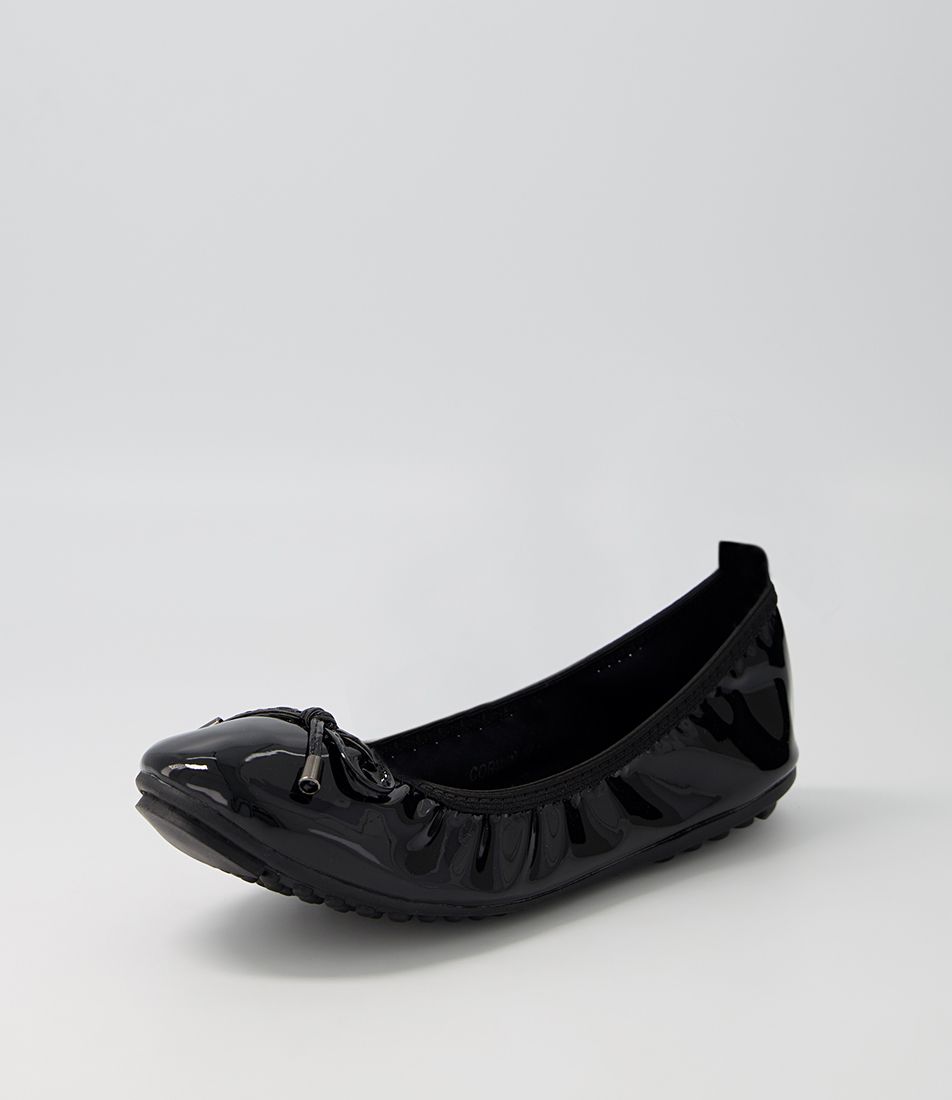 Corwin Black Patent Pu Ballet Flats