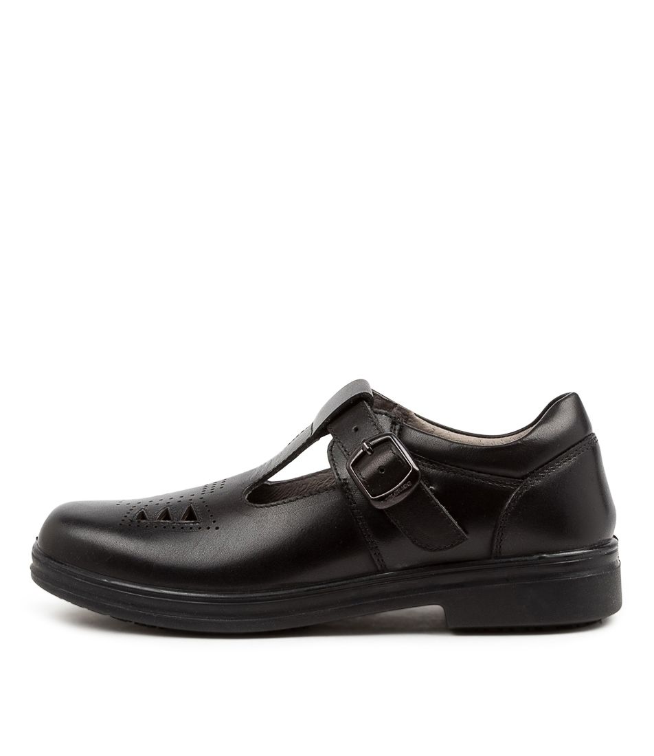 SPIRE JNR BLACK LEATHER