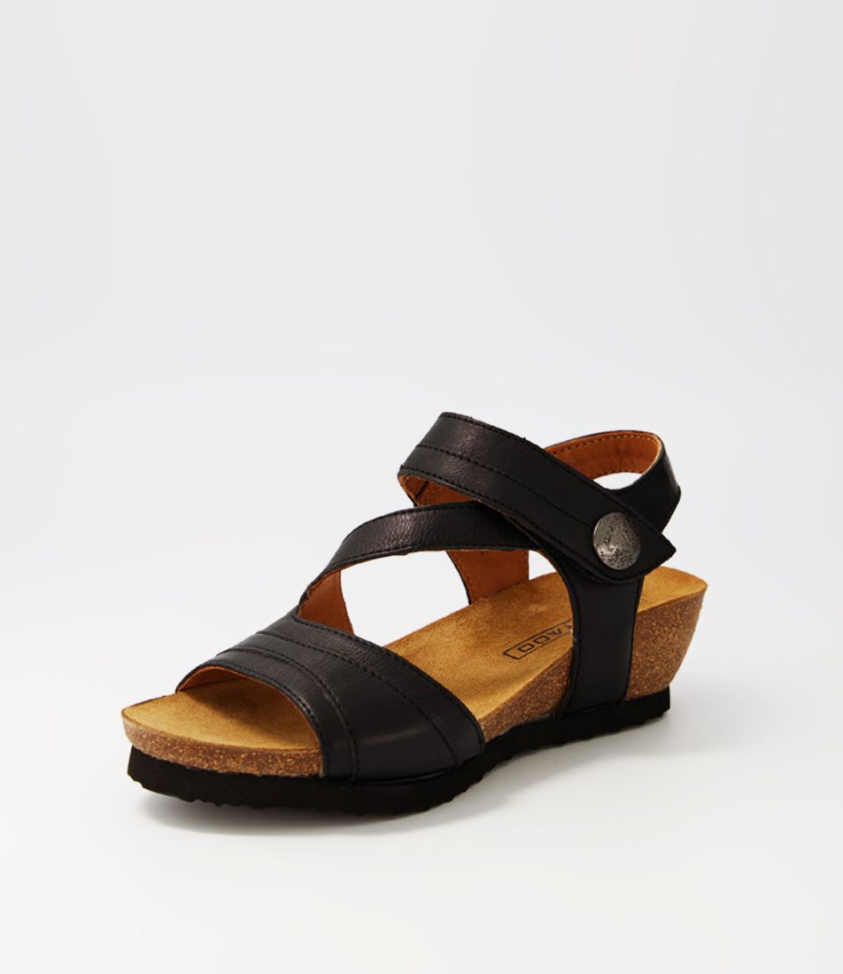 Denni Black Leather Sandals BS
