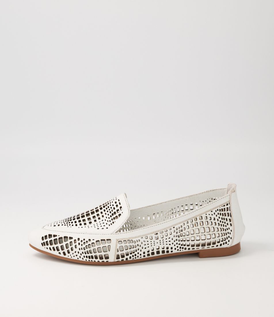 Patric White Leather Loafers