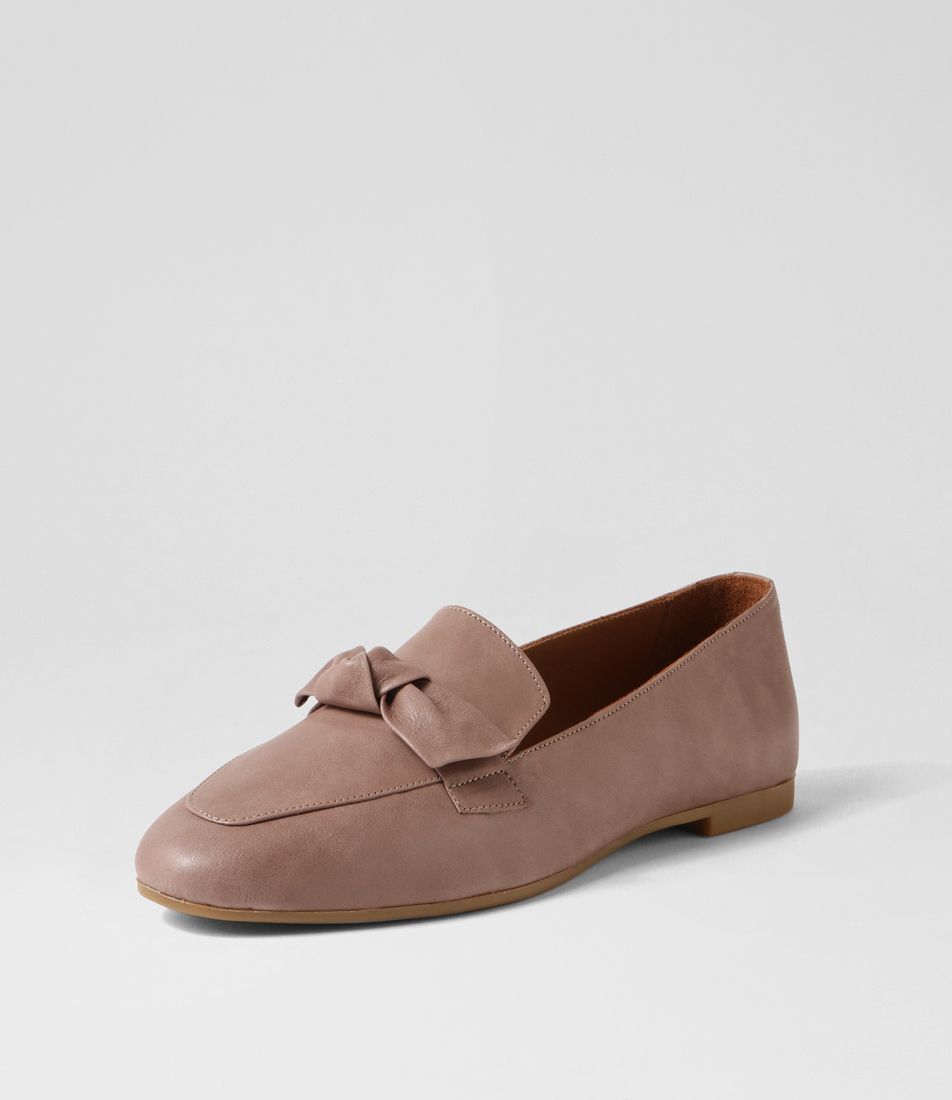 Starna Taupe Leather Loafers