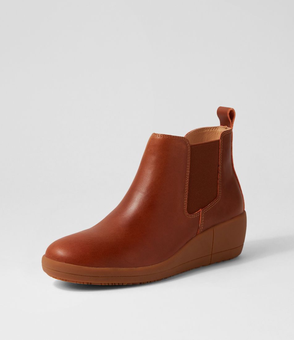 Blinkie Dark Tan Gum Sole Leather Ankle Boots