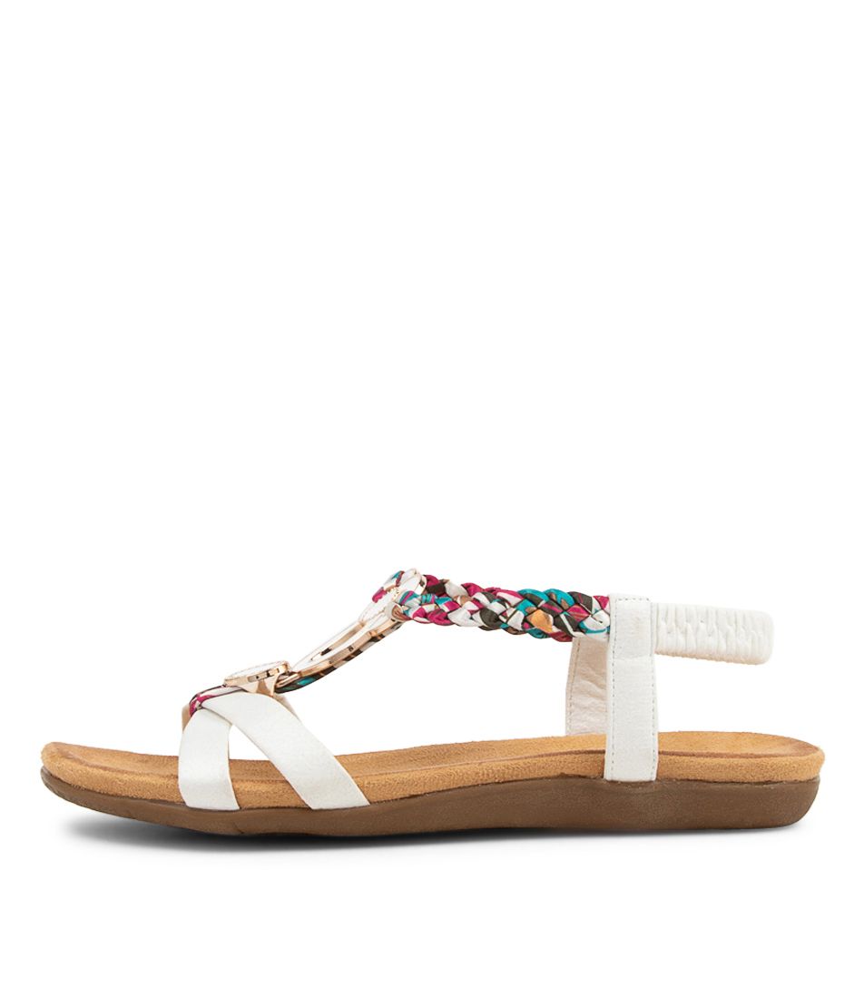 Fantasie White Multi Sandals