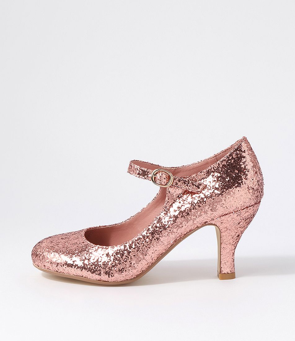 Majestic Rose Gold Glitter Heels