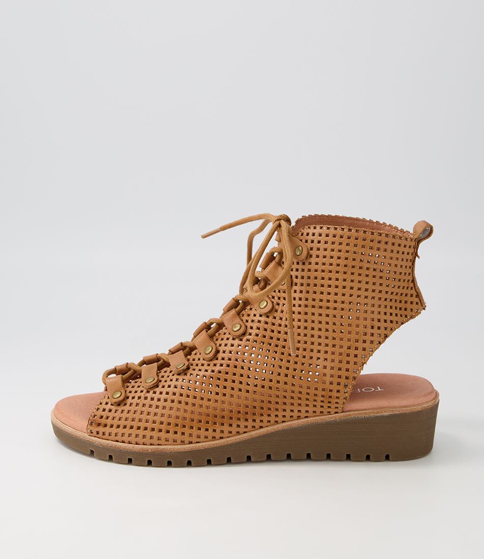 Gizelle Dark Tan Leather Sandals