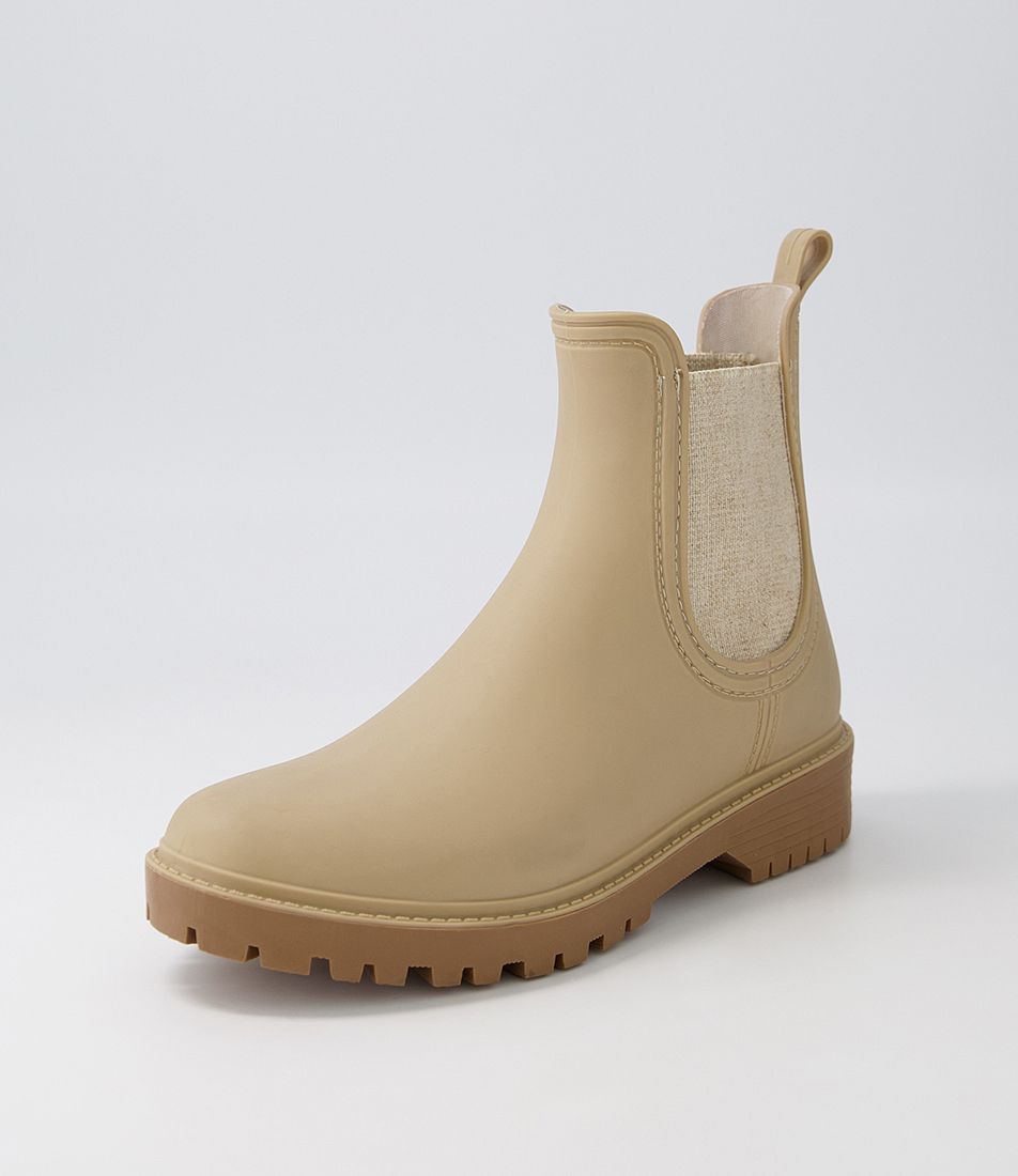 Laurina Taupe Gumboot Chelsea Boots