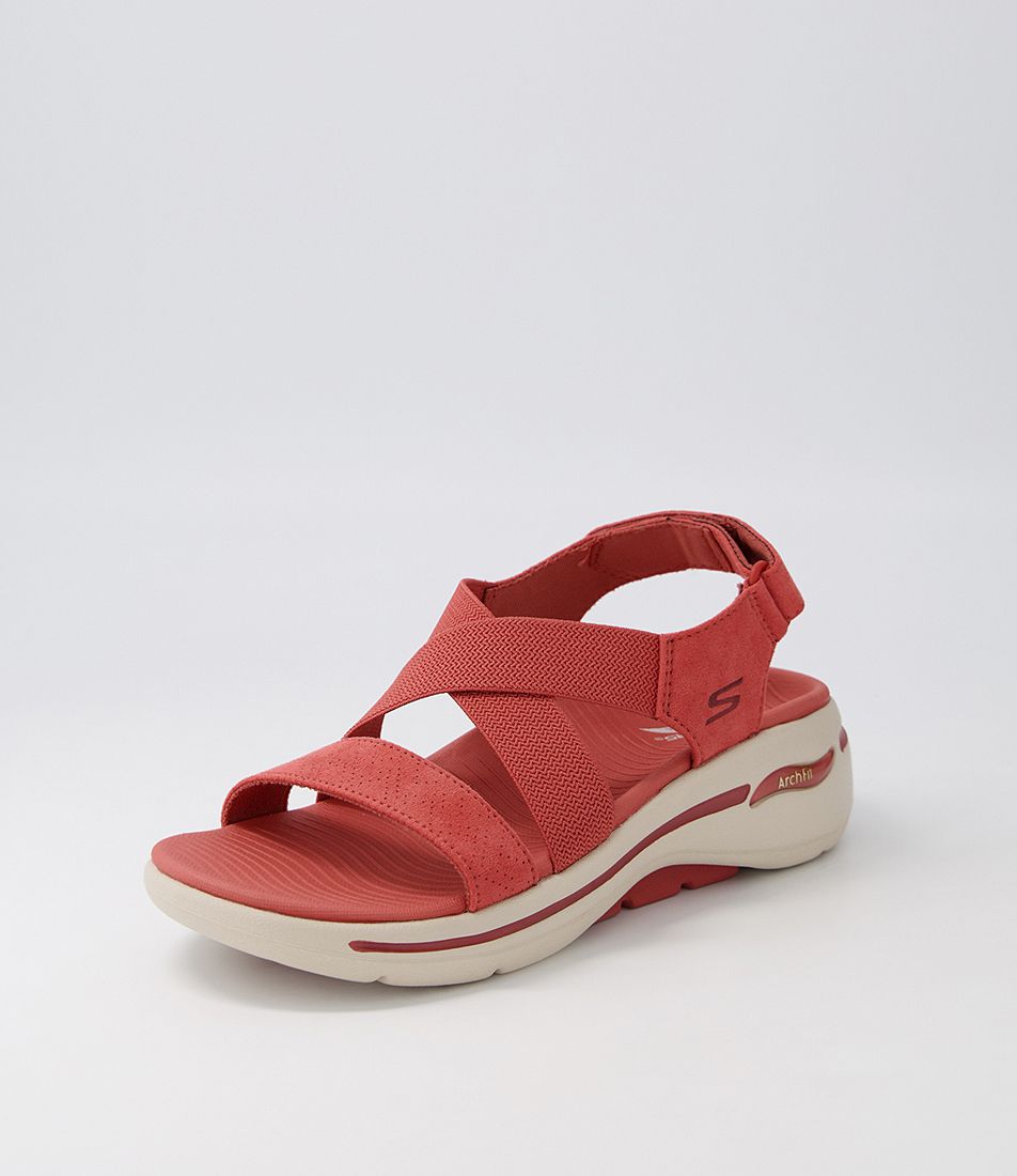 Go Walk Arch Fit Rust Textile Sandals
