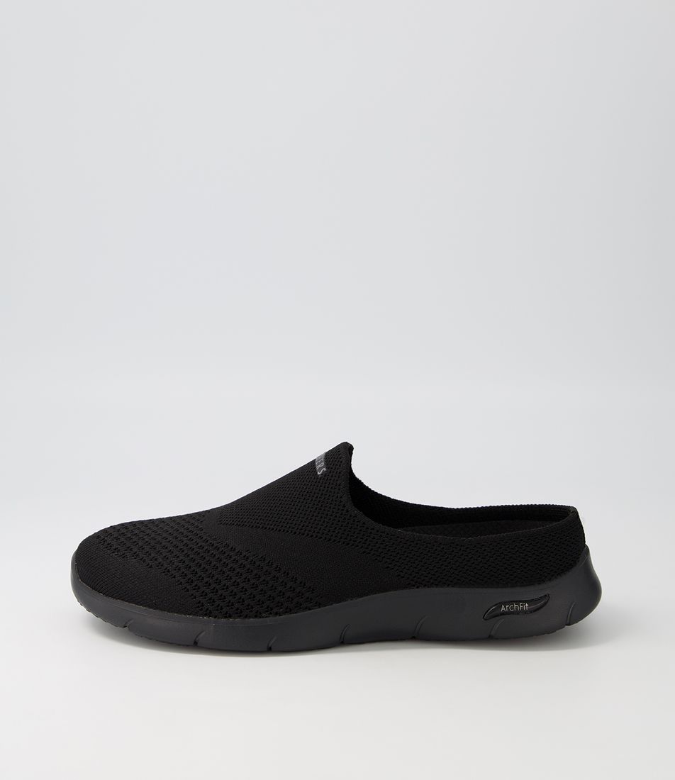 Arch Fit Refine Black Textile Sneakers