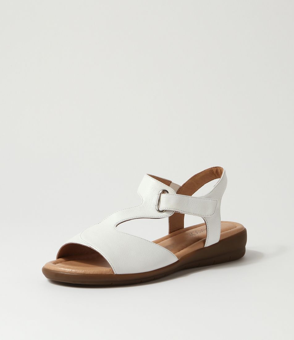 Fanne2 White Leather Sandals