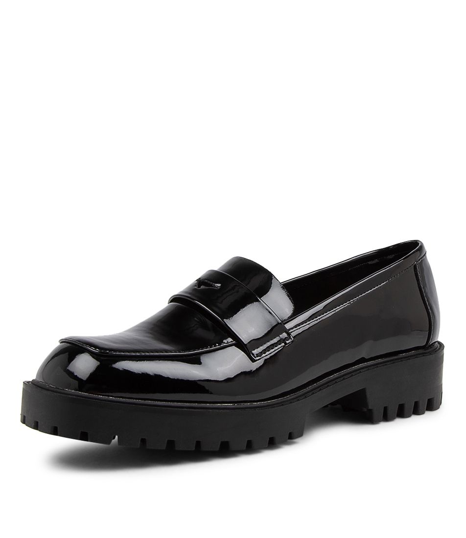 ROYCE BLACK PATENT LOAFERS