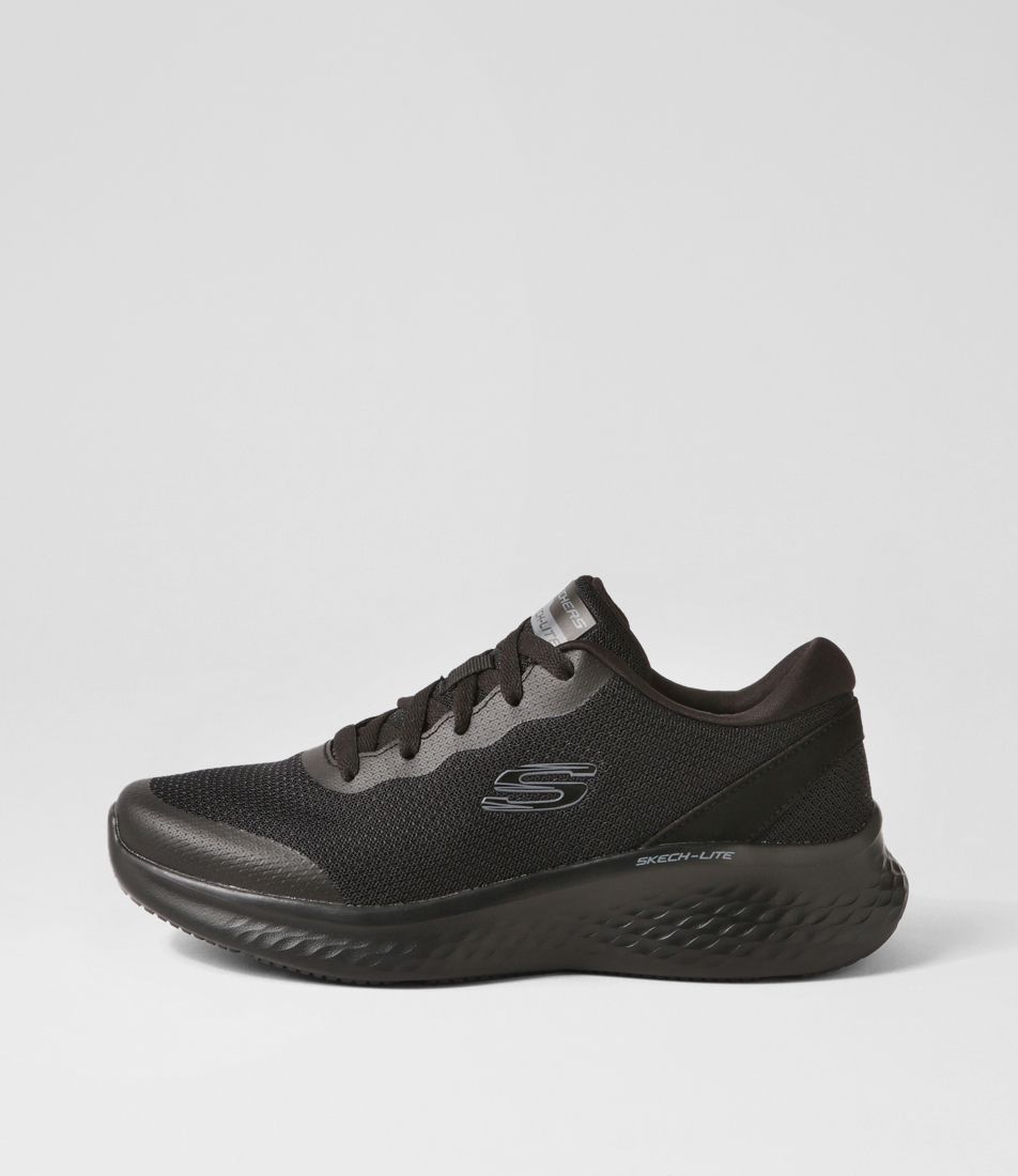 Skech Lite Pro Black Mesh Sneakers