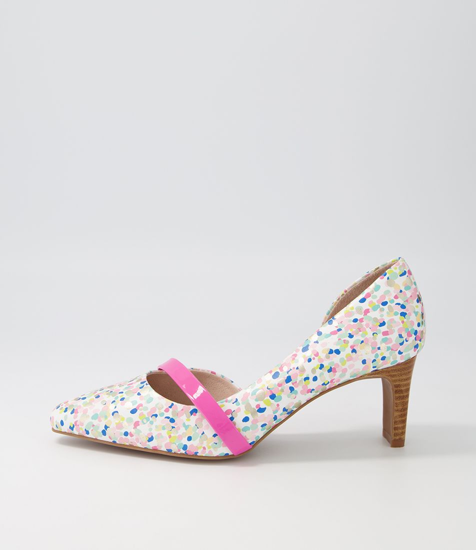 Narda2 Confetti Fuchsia Leather Patent Heels